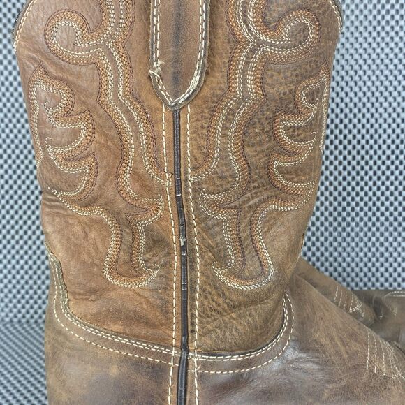 JB Dillon Cowboy Boots Mens 6.5 D Brown Leather Western Made In Mexico - Picture 9 of 15